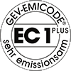 Zertifiziert durch GEV-EMICODE ®, <br>EC 1 PLUS – sehr emissionsarm.